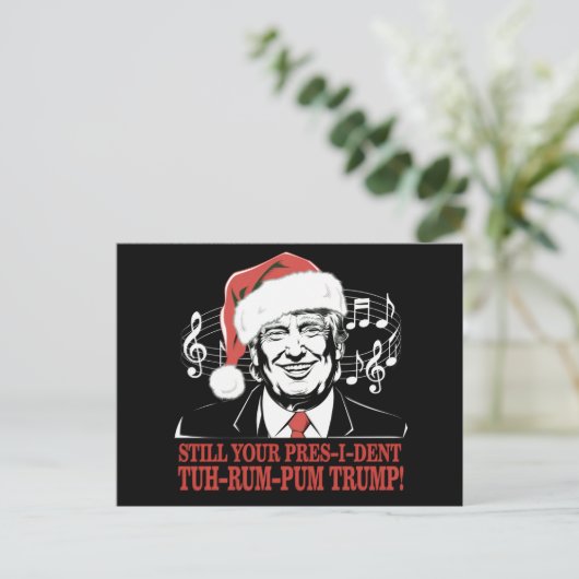 Grappig Kerst President Trump Pyjama's Ugly Xmas Feestdagenkaart (Staand voorkant)