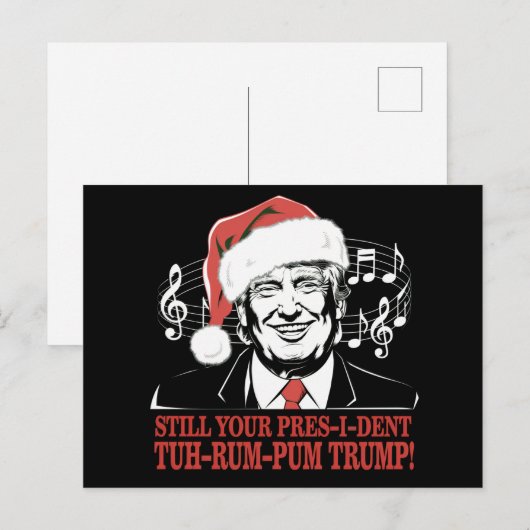 Grappig Kerst President Trump Pyjama's Ugly Xmas Feestdagenkaart (Voorkant / Achterkant)