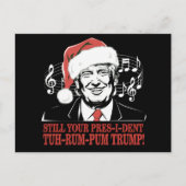 Grappig Kerst President Trump Pyjama's Ugly Xmas Feestdagenkaart (Voorkant)