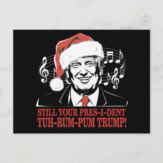 Grappig Kerst President Trump Pyjama's Ugly Xmas Feestdagenkaart (Voorkant)