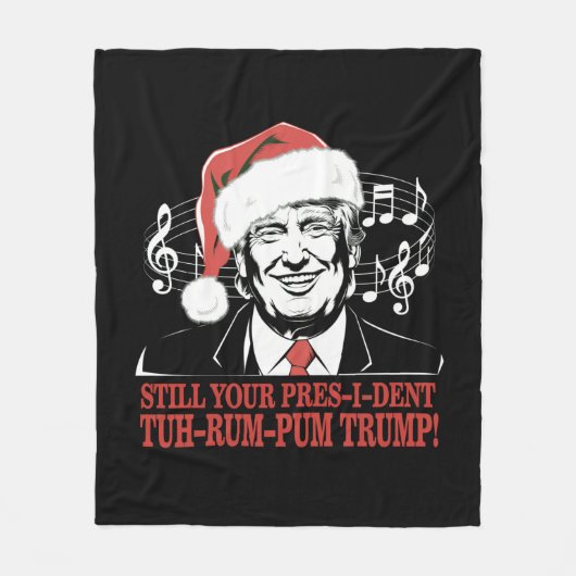 Grappig Kerst President Trump Pyjama's Ugly Xmas Fleece Deken (Voorkant)