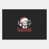 Grappig Kerst President Trump Pyjama's Ugly Xmas Inpakpapier Vel (Voorkant)