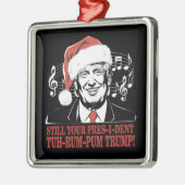 Grappig Kerst President Trump Pyjama's Ugly Xmas Metalen Ornament (Links)