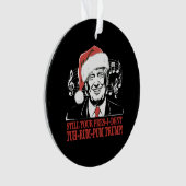 Grappig Kerst President Trump Pyjama's Ugly Xmas Ornament (voorkant)