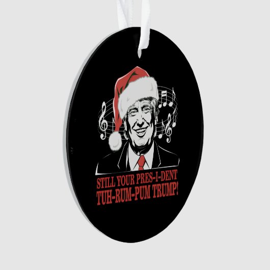 Grappig Kerst President Trump Pyjama's Ugly Xmas Ornament (voorkant)