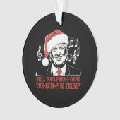 Grappig Kerst President Trump Pyjama's Ugly Xmas Ornament (voorkant)