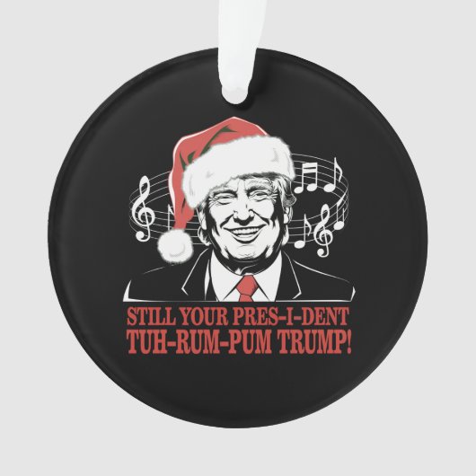 Grappig Kerst President Trump Pyjama's Ugly Xmas Ornament (voorkant)