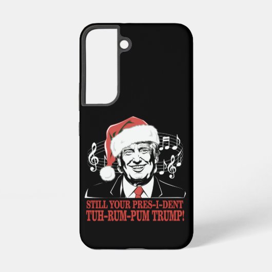 Grappig Kerst President Trump Pyjama's Ugly Xmas Samsung Galaxy Hoesje (Achterkant)