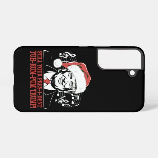 Grappig Kerst President Trump Pyjama's Ugly Xmas Samsung Galaxy Hoesje (Achterkant horizontaal)