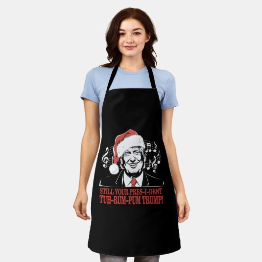 Grappig Kerst President Trump Pyjama's Ugly Xmas Schort (Gedragen)