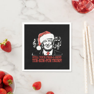 Grappig Kerst President Trump Pyjama's Ugly Xmas Servet
