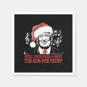 Grappig Kerst President Trump Pyjama's Ugly Xmas Servet (Voorkant)