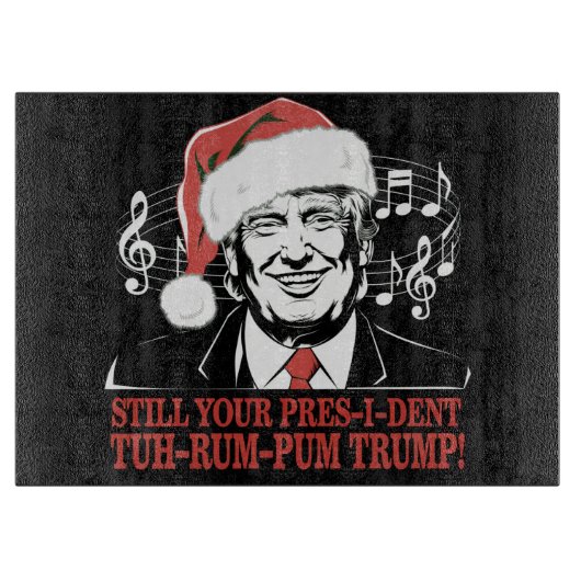 Grappig Kerst President Trump Pyjama's Ugly Xmas Snijplank (Voorkant)