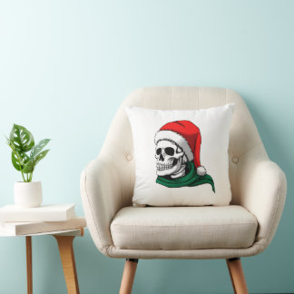 Grappig Kerst Schedel Kussen