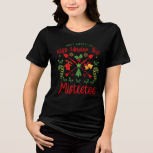 Grappig kerst shirt met maretak