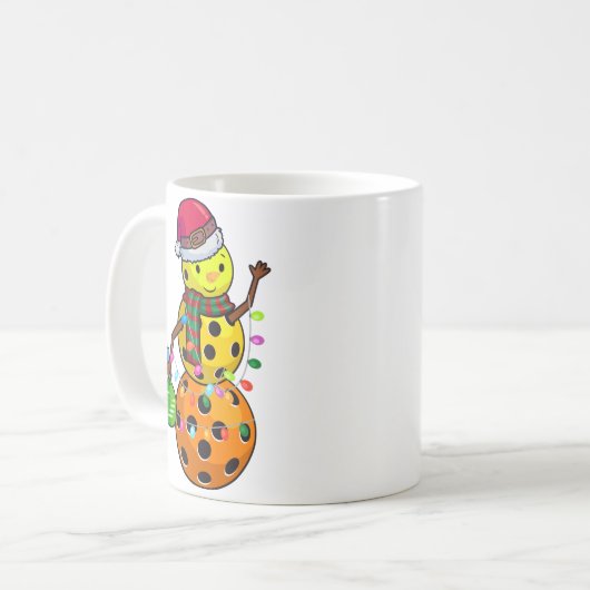 Grappig kerst Showman Pickleball Gift Koffiemok (Voorkant links)