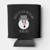 Grappig kerst sneeuwman meltdown bier blikjeskoeler (Achterkant)