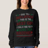 Grappig kerst t-shirt met liefde voor broer (Voorkant)