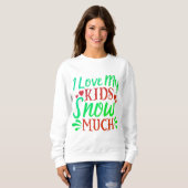 Grappig kerst T-shirt met liefde voor kinderen (Voorkant volledig)