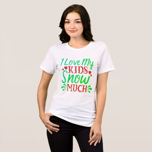 Grappig kerst T-shirt met liefde voor kinderen (Voorkant volledig)