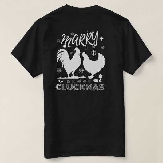 Grappig Kerst T-shirt Vrolijke Kerstkip (Design achterkant)