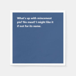 Grappig kerst taart gedicht Bold Blue Servet