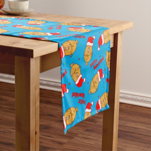 Grappig Kerst Tamales Patroon Korte Tafelloper (Voorbeeld)