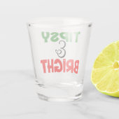 Grappig kerst tipsy en helder Vakantie feest Shot Glas (Achterkant)