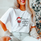 Grappig Kerst Wijn T-shirt