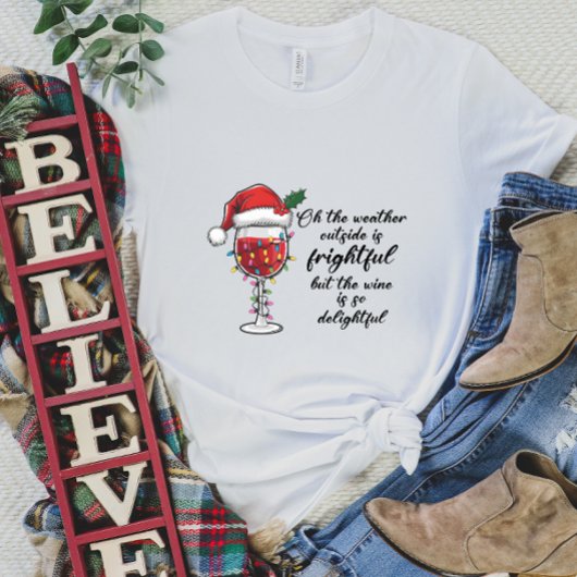 Grappig Kerst Wijn T-shirt