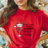 Grappig Kerst Wijn T-shirt