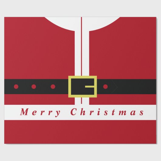 Grappig Kerst Wrapping Papier Santa Design Gift (Vlak)