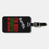 Grappig kerstBagagelabel dat ik Naughty ben gewees Bagagelabel (Voorkant horizontaal)