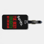 Grappig kerstBagagelabel dat ik Naughty ben gewees Bagagelabel (Achterkant horizontaal)