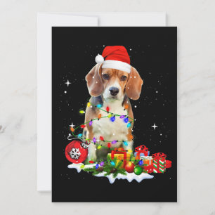 Grappig kerstbeagle hond voor hond van pap Dog mam Aankondiging