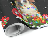 Grappig kerstbeagle hond voor hond van pap Dog mam Cadeaupapier (Rol Hoek)