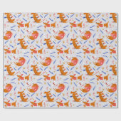 Grappig kerstbekertjes cadeaupapier (Vlak)