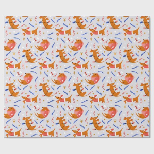 Grappig kerstbekertjes cadeaupapier (Vlak)