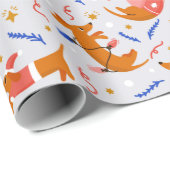 Grappig kerstbekertjes cadeaupapier (Rol Hoek)