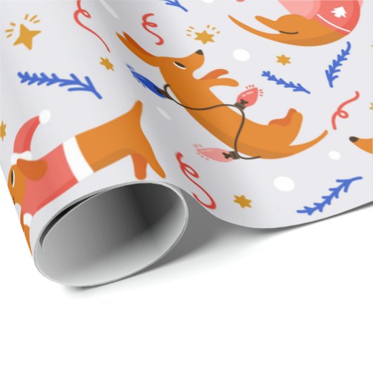 Grappig kerstbekertjes cadeaupapier (Rol Hoek)