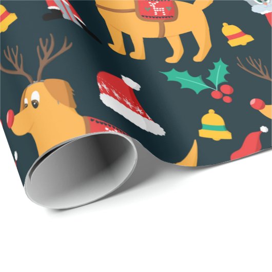 Grappig kerstbekertjes cadeaupapier (Rol Hoek)