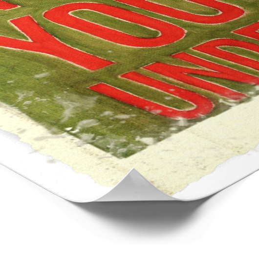 Grappig kerstbericht Poster! Poster (Hoek)