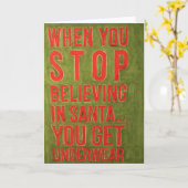 Grappig kerstbericht Wenskaart! Kaart (Gele Bloem)