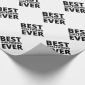 Grappig kerstbeste Vriendin Typografie Cadeaupapier (Hoek)