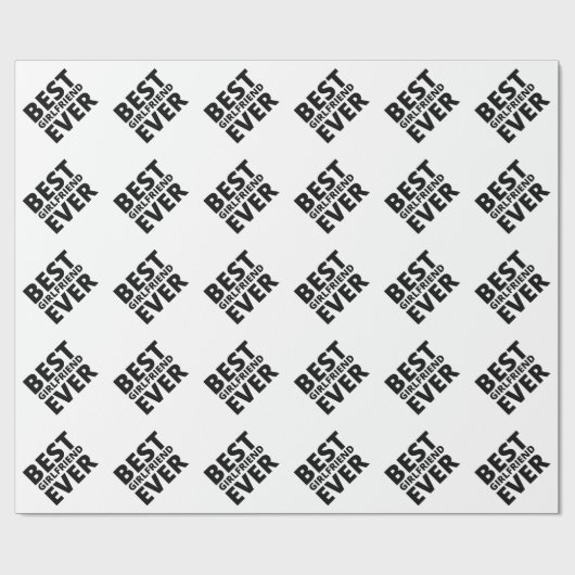 Grappig kerstbeste Vriendin Typografie Cadeaupapier (Vlak)