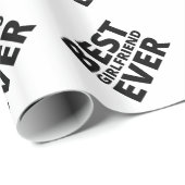 Grappig kerstbeste Vriendin Typografie Cadeaupapier (Rol Hoek)