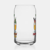 Grappig kerstbier drink feest blikvorm glas (Links)