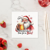 Grappig kerstbier drink feest servet (Insitu)