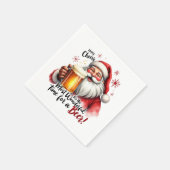 Grappig kerstbier drink feest servet (Hoek)