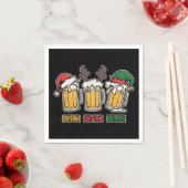 Grappig kerstbier drink feest servet (Insitu)